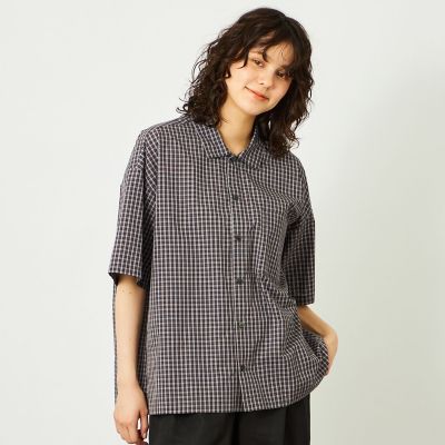 Mackintosh MACKINTOSH PHILOSOPHY (Women)/マッキントッシュ フィロソフィー GREY LABEL チェックショートスリーブシャツ 09ブラック トップス【三越伊勢丹/公式】