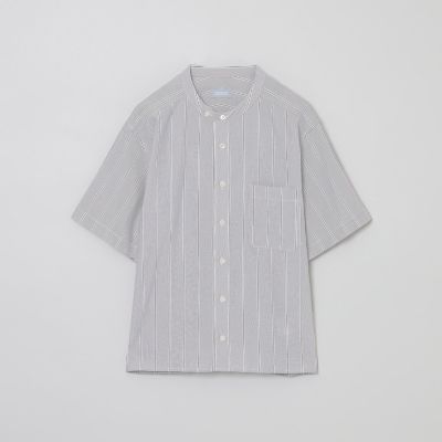 GREY LABEL ストライプバンドカラー半袖シャツ | MACKINTOSH 