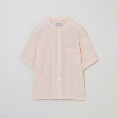 ＜MACKINTOSH PHILOSOPHY (Women)＞ＧＲＥＹ　ＬＡＢＥＬ　ストライプバンドカラー半袖シャツ