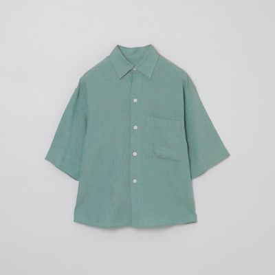 ＜MACKINTOSH PHILOSOPHY (Women)＞ＧＲＥＹ　ＬＡＢＥＬ　リネンシャンブレーショートスリーブシャツ