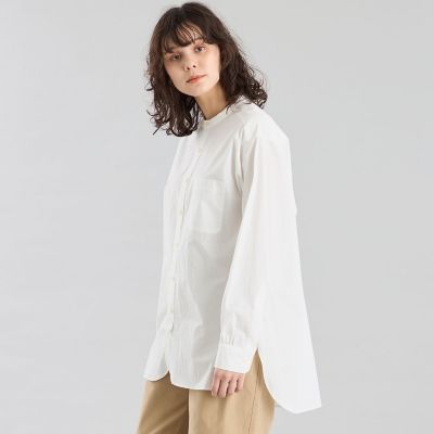＜MACKINTOSH PHILOSOPHY (Women)＞ＧＲＥＹ　ＬＡＢＥＬ　バンドカラーシャツ