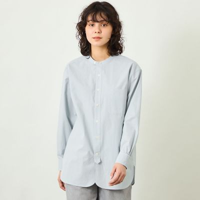 ＜MACKINTOSH PHILOSOPHY (Women)＞【ＧＲＥＹ　ＬＡＢＥＬ】バンドカラーシャツ