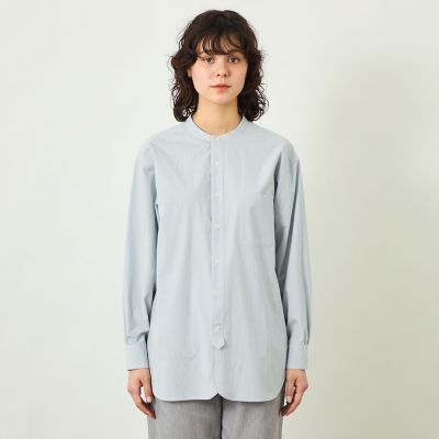 【美品】マッキントッシュフィロソフィー　七分袖　シャツ　クロップド　グリーン フライフロントクロップドシャツ | MACKINTOSH PHILOSOPHY (Women