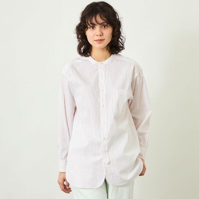 【ＧＲＥＹ　ＬＡＢＥＬ】バンドカラーパターンドシャツ