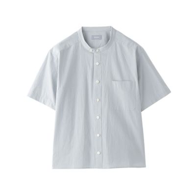 【新品タグ付き】マッキントッシュフィロソフィー　ボリュームスリーブ　シャツ　白 GREY LABEL バンドカラーショートスリーブシャツ
