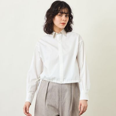 GREY LABEL サイドリボンクロップドシャツ | MACKINTOSH