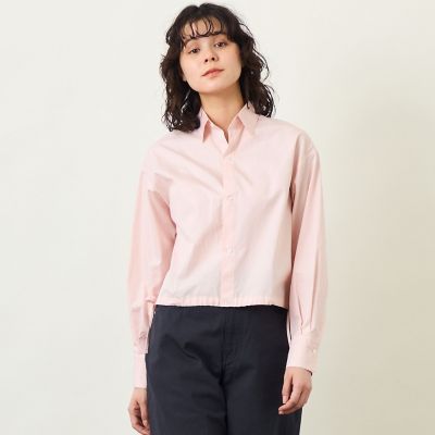 ＜MACKINTOSH PHILOSOPHY (Women)＞ＧＲＥＹ　ＬＡＢＥＬ　サイドリボンクロップドシャツ