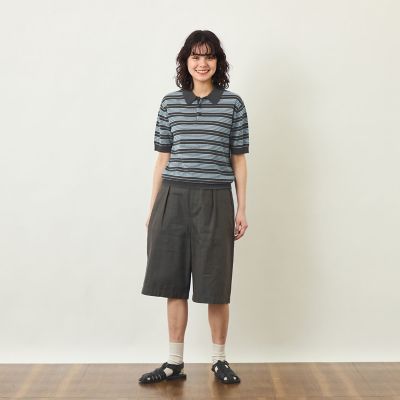 GREY LABEL】リネンミックスボーダーポロニット | MACKINTOSH