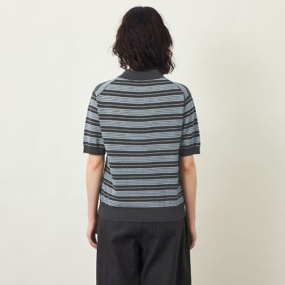 GREY LABEL】リネンミックスボーダーポロニット | MACKINTOSH