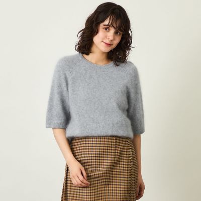 GREY LABEL ウールファーハーフスリーブニット | MACKINTOSH
