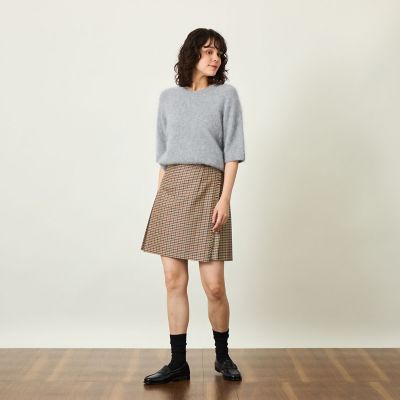 GREY LABEL ウールファーハーフスリーブニット | MACKINTOSH