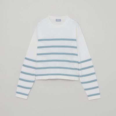 ＜MACKINTOSH PHILOSOPHY (Women)＞ＧＲＥＹ　ＬＡＢＥＬ　マリンボーダーニットプルオーバー