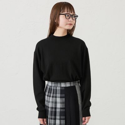 ＜MACKINTOSH PHILOSOPHY (Women)＞ＧＲＥＹ　ＬＡＢＥＬ　ウールコットンモックネックニット