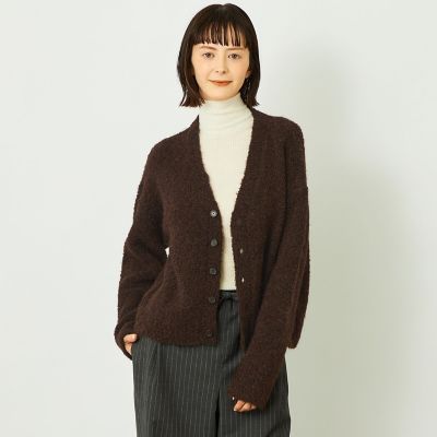 ＜MACKINTOSH PHILOSOPHY (Women)＞ＧＲＥＹ　ＬＡＢＥＬ　ブークレカーディガン