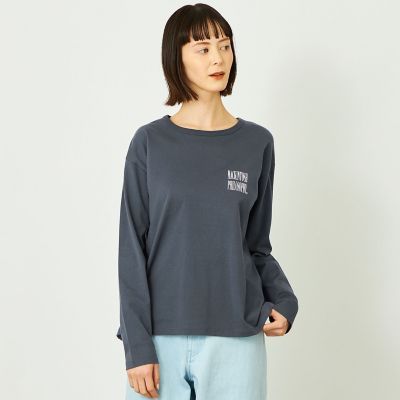 ＜MACKINTOSH PHILOSOPHY (Women)＞ＧＲＥＹ　ＬＡＢＥＬ　ＳＨＡＲＰＬＯＧＯ　ロングスリーブＴシャツ