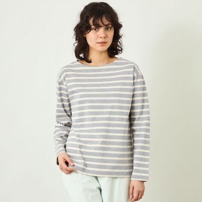 ＜MACKINTOSH PHILOSOPHY (Women)＞【ＧＲＥＹ　ＬＡＢＥＬ】バスクボーダーカットソー