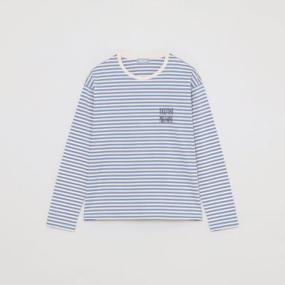 ＜MACKINTOSH PHILOSOPHY (Women)＞ＧＲＥＹ　ＬＡＢＥＬ　シャープログ　ロングスリーブボーダーＴシャツ
