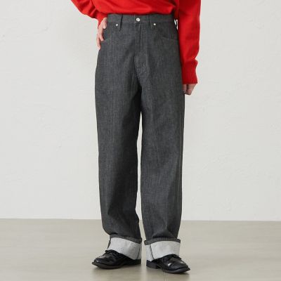＜MACKINTOSH PHILOSOPHY (Women)＞ＧＲＥＹ　ＬＡＢＥＬ　シンチバックワイドデニム