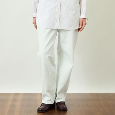＜MACKINTOSH PHILOSOPHY (Women)＞【ＧＲＥＹ　ＬＡＢＥＬ】シンチバックワイドデニム