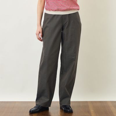 GREY LABEL リネンコットンヘリンボン ワイドパンツ
