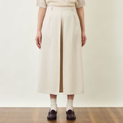 GREY LABEL ドライタッチオックス フロントタックスカート