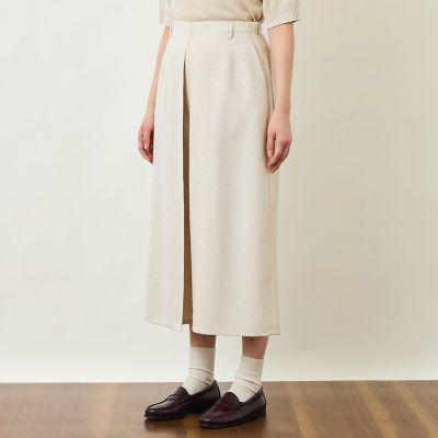 GREY LABEL ドライタッチオックス フロントタックスカート