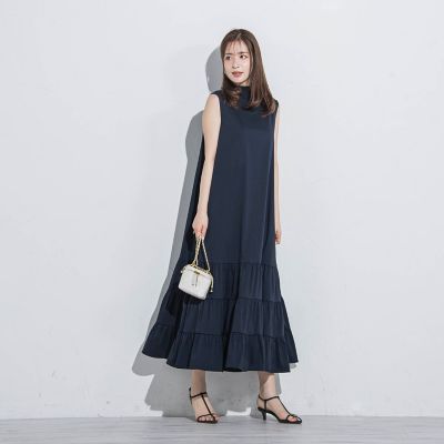 【前後２ＷＡＹ】ビッグリボンティアードワンピース≪洗濯機で洗える≫