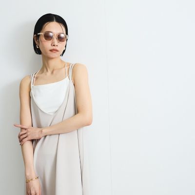 カットジョーゼットキャミワンピース≪手洗い可能≫
