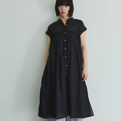 ボイルフレンチスリーブシャツワンピース≪手洗い可能≫ | VICKY