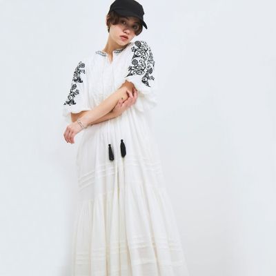 ＜VICKY（Women）＞インド刺繍ワンピース≪手洗い可能≫