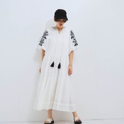 インド刺繍ワンピース≪手洗い可能≫