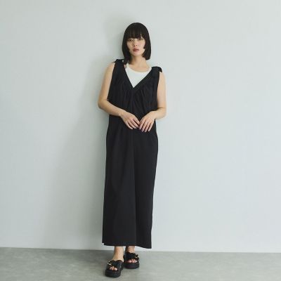 肩リボンギャザーワンピース≪手洗い可能≫