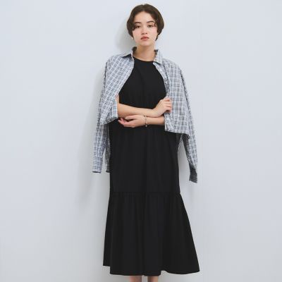 ドライタッチカットギャザーワンピース≪手洗い可能≫