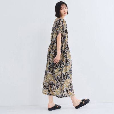 ペイズリー柄スモックシャツワンピース≪手洗い可能≫ | VICKY (Women