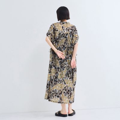 ペイズリー柄スモックシャツワンピース≪手洗い可能≫ | VICKY (Women