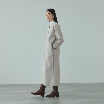 ソフトニットメルトンキーネックワンピース≪手洗い可能≫ | VICKY