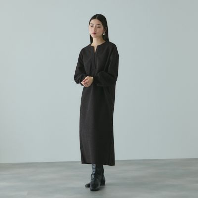 ソフトニットメルトンキーネックワンピース≪手洗い可能≫ | VICKY