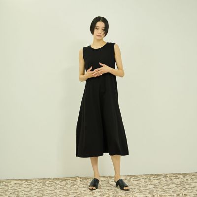 akiki ノースリーブ カットソーワンピース ブラック ひんやりカットソーノースリーブワンピース | VICKY (Women)/ビッキー