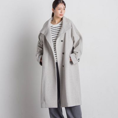 エアリーウーリッシュスタンドカラーコート≪手洗い可能≫
