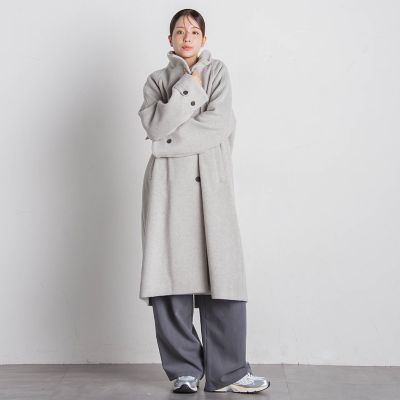 エアリーウーリッシュスタンドカラーコート≪手洗い可能≫
