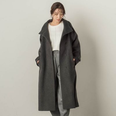 エアリーウーリッシュスタンドカラーコート≪手洗い可能≫