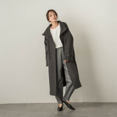 エアリーウーリッシュスタンドカラーコート≪手洗い可能≫