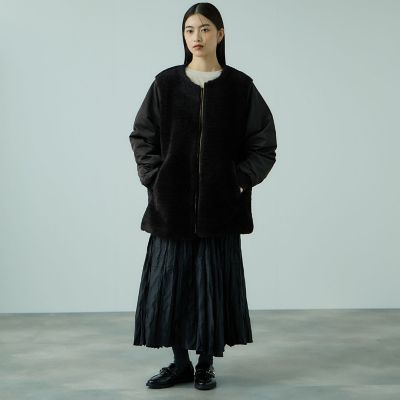 ボア切替ノーカラーミドルコート | VICKY（Women）/ビッキー | 三越