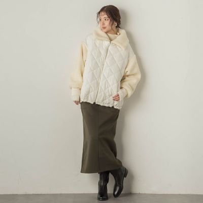 キルトボアドッキングブルゾン