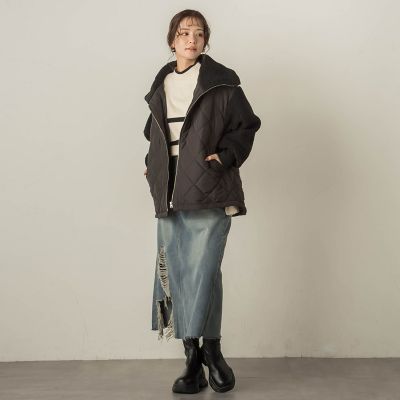 キルトボアドッキングブルゾン