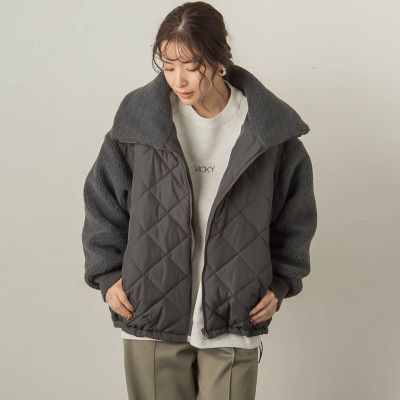 キルトボアドッキングブルゾン