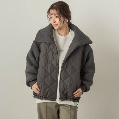 キルトボアドッキングブルゾン