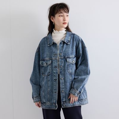 オーバーシルエットデニムジャケット≪洗濯機で洗える≫