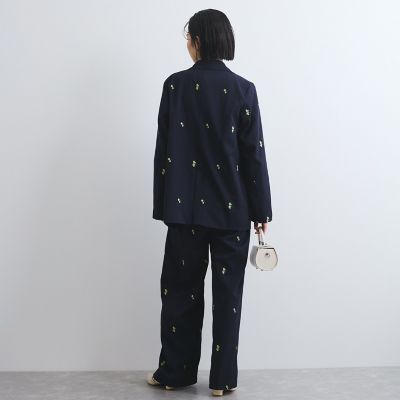 ツイルフラワー刺繍ジャケット≪手洗い可能≫