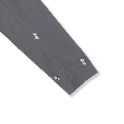 ツイルフラワー刺繍ジャケット≪手洗い可能≫